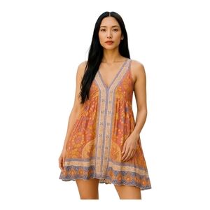 Free People Gypsy Trapeze Slip Dress Boho Mini Size S